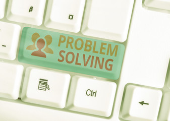 Handwriting text Problem Solving. Conceptual photo process of finding solutions to difficult or...