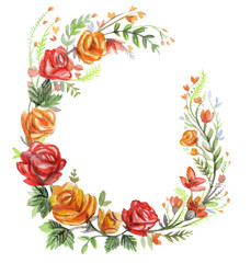 Watercolor wreath 3