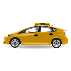 Fototapeta na wymiar Taxi car icon on a white background
