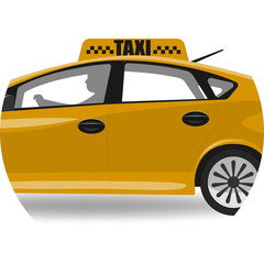 Obraz na płótnie Canvas Taxi car icon on a white background