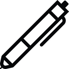 pencil icon outline isolated vector illustration