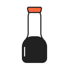 Soy sauce icon in cartoon style. Isolated vector illustration.