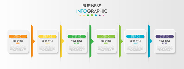 Business infographic element with options, steps, number vector template design