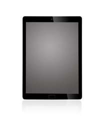 Tablet pc computer on white background