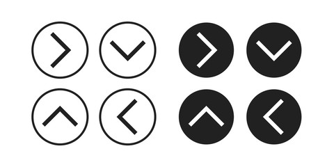 Flat icon design arrow button. Vector next set concept.