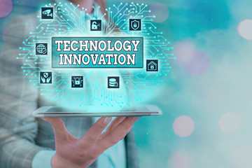 Conceptual hand writing showing Technology Innovation. Concept meaning significant technological...
