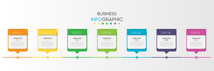 Business infographic element with options, steps, number vector template design