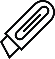 cutter icon outline isolated vector illustration