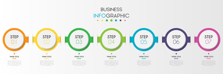 Business infographic element with options, steps, number vector template design