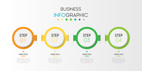 Business infographic element with options, steps, number vector template design