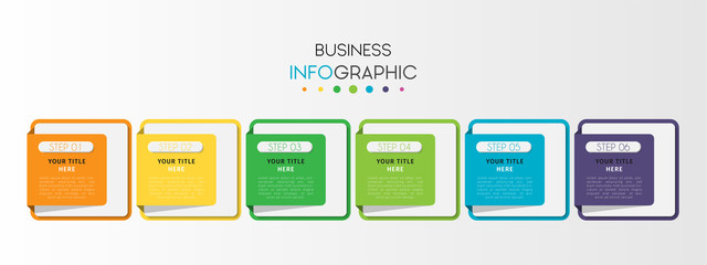 Business infographic element with options, steps, number vector template design