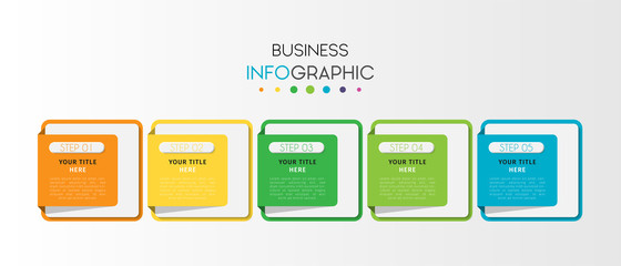 Obraz premium Business infographic element with options, steps, number vector template design