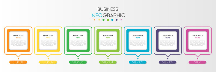 Business infographic element with options, steps, number vector template design