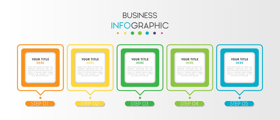 Business infographic element with options, steps, number vector template design