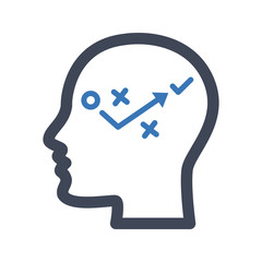Thinking strategy planning icon