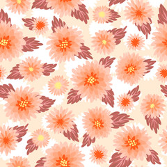 Seamless pattern with decorative floral background vector illustration