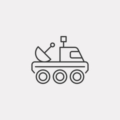 Space rover icon. Moon rover symbol modern, simple, vector, icon for website design, mobile app, ui. Vector Illustration