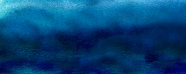 Abstract watercolor underwater background in distressed grunge texture