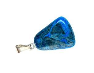 Stone pendant on a white background