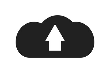 Illustration arrow vector icon for web design. Cloud line art in flet. © iProPav