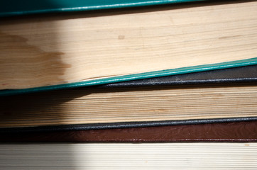 stack of old books