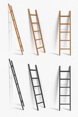 Deurstickers Realistic Detailed 3d Wooden Stairs. Vector illustration © sveta