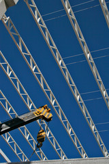 crane hook on a construction site