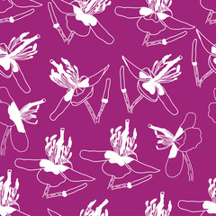 Pink Flower Repeat Pattern Design