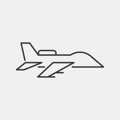 Military plane icon. Air force symbol modern, simple, vector, icon for website design, mobile app, ui. Vector Illustration