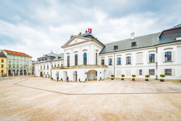 Fototapeta na wymiar Grassalkovich Palace in Bratislava, Slovakia.