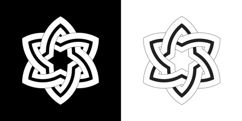Celtic Irish patterns and braids - vector
