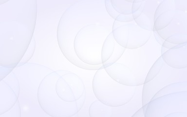 Abstract white background. Backdrop with light transparent bubbles. 3D illustration