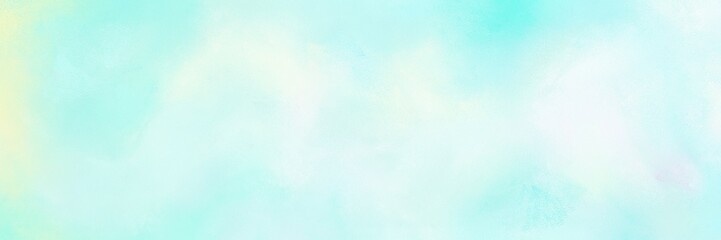 vintage painted art grunge horizontal header background  with light cyan, honeydew and pale turquoise color. can be used as header or banner