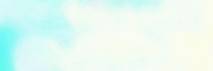 vintage painted art retro horizontal background texture with honeydew, Light grayish green and light cyan color. can be used as header or banner