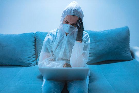 Self-isolation and working from home, prevention, hysteria, fear of viruses and diseases.