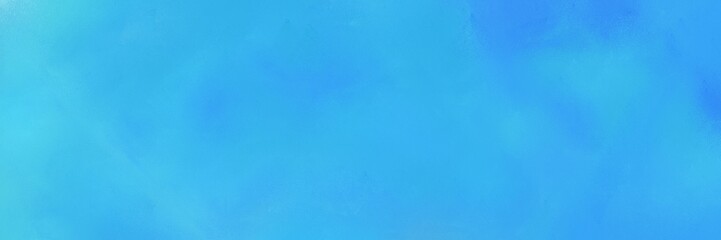 vintage painted art aged horizontal background with medium turquoise, dodger blue and baby blue color. can be used as header or banner