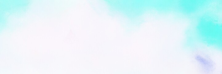 painted aged horizontal banner with alice blue, white smoke and aqua marine color. can be used as header or banner