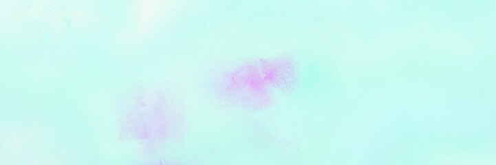 Fototapeta premium vintage painted art grunge horizontal design background with light cyan, lavender blue and white smoke color. can be used as header or banner