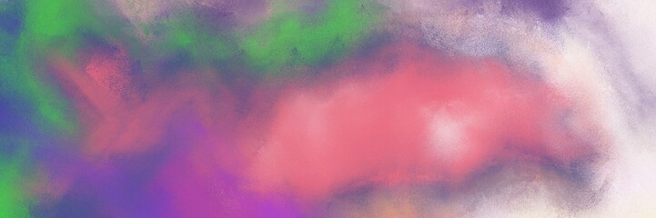 vintage painted art old horizontal header background  with antique fuchsia, teal blue and light gray color. can be used as header or banner
