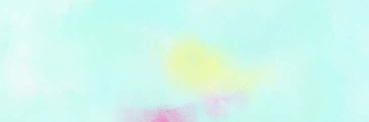 vintage painted art grunge horizontal texture with light cyan, pale golden rod and plum color. can be used as header or banner
