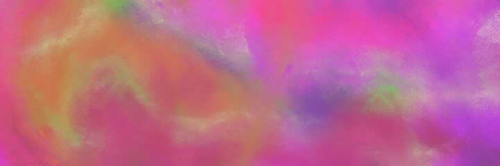 painted grunge horizontal header background  with mulberry , orchid and rosy brown color. can be used as header or banner