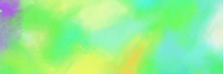 vintage painted art decorative horizontal header with light green, powder blue and khaki color. can be used as header or banner