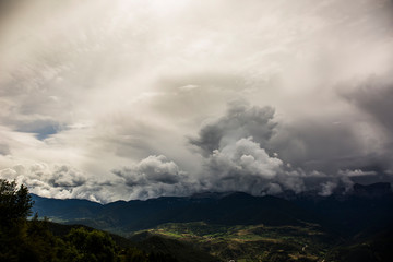 Cumulonimbus in Serra Del Cadi, Cerdanya, Pyrenees, Spain