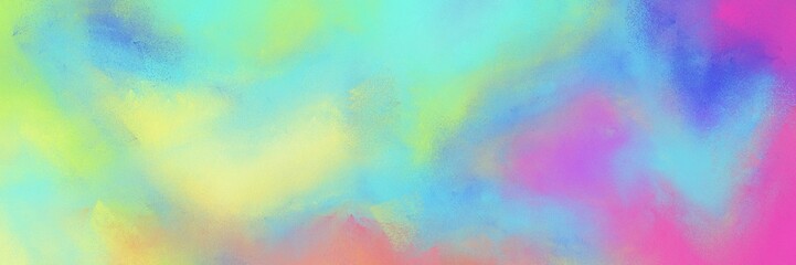 abstract grunge horizontal background design with pastel blue, medium orchid and pale golden rod color. can be used as header or banner