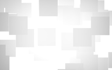 White abstract background. Misty backdrop with grey squares. 3D illustration