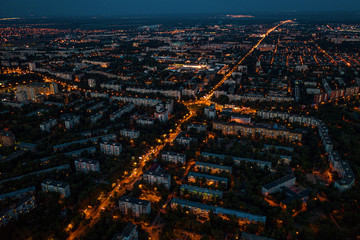 Obraz premium Aerial city view