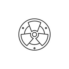 Radiation icon. Nuclear symbol modern, simple, vector, icon for website design, mobile app, ui. Vector Illustration