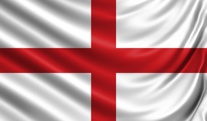 Naklejka premium Waving color flag. Silk texure. 3d illustration.