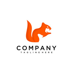 Squirrel logo vector design. Awesome a squirrel logo. A squirrel logotype.