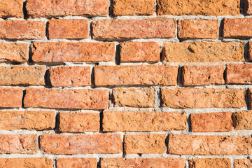 Modern red brick wall texture pattern background.